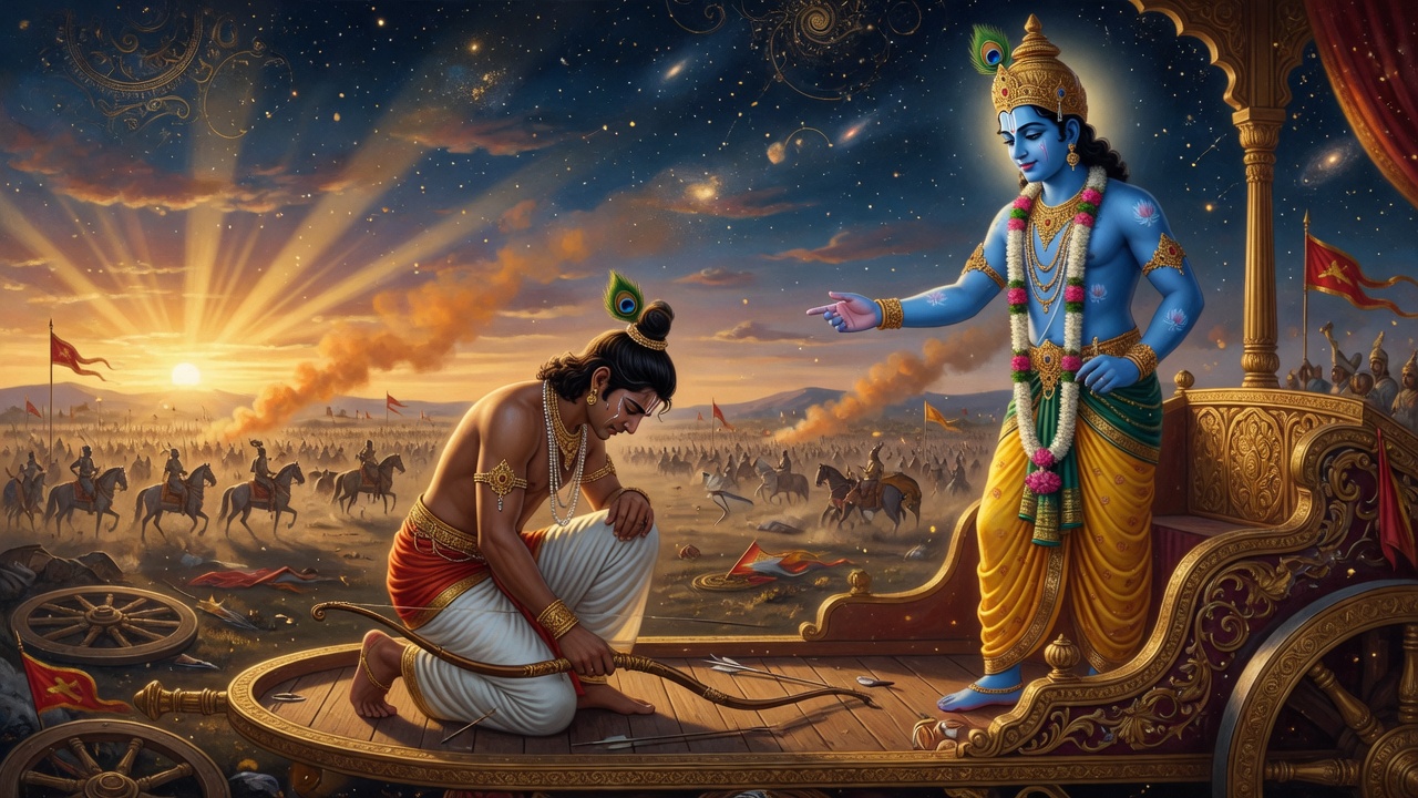 Krishna and Arjuna at Kurukshetra
