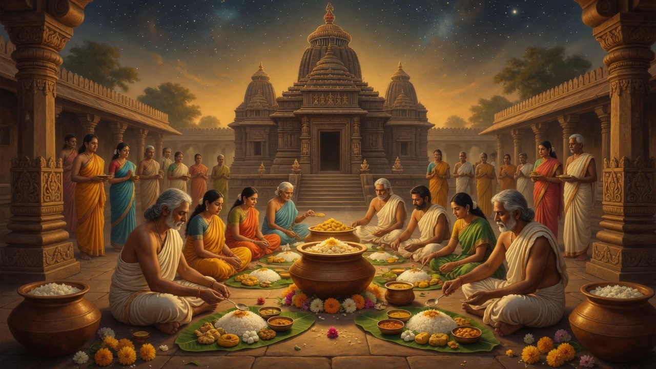 Mahaprasad shared among devotees