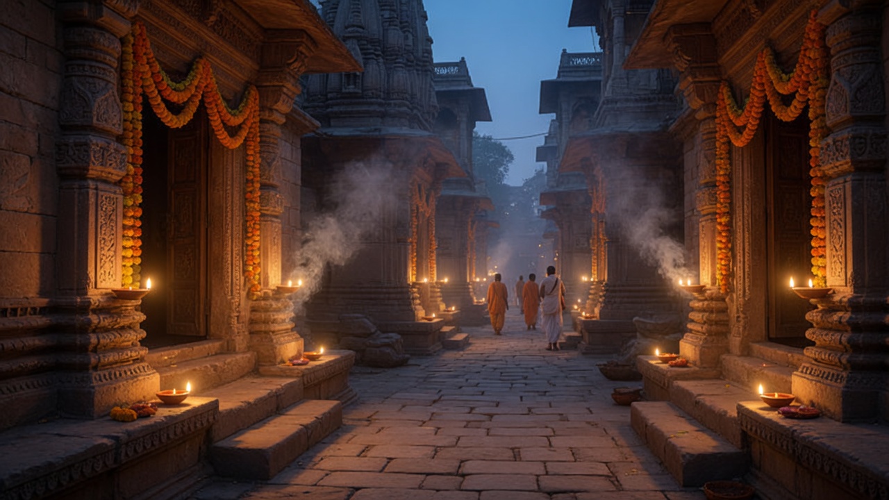 Lamp-lit lanes of Kashi